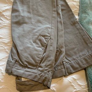 Grey J. Crew slim chinos. Size 28 & 29, tailored to fit a 5.4” man.